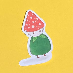 Forest Friend Sticker ~ Kawaii Sticker ~ Diecut Sticker ~ Mushroom ~ Pegatina resistente a la intemperie