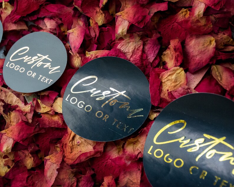 Black and Gold Stickers REAL FOIL Stickers With Black Paper Etsy