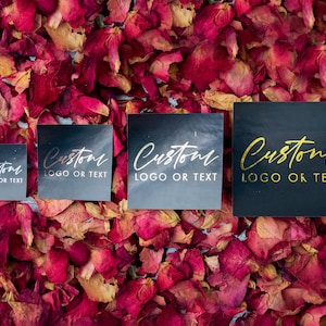 Autocollants personnalisés en aluminium véritable, Autocollants noirs personnalisés, Autocollants dorés pour logo de petite entreprise, Autocollants d'emballage de cils, Étiquettes beauté carrées personnalisées