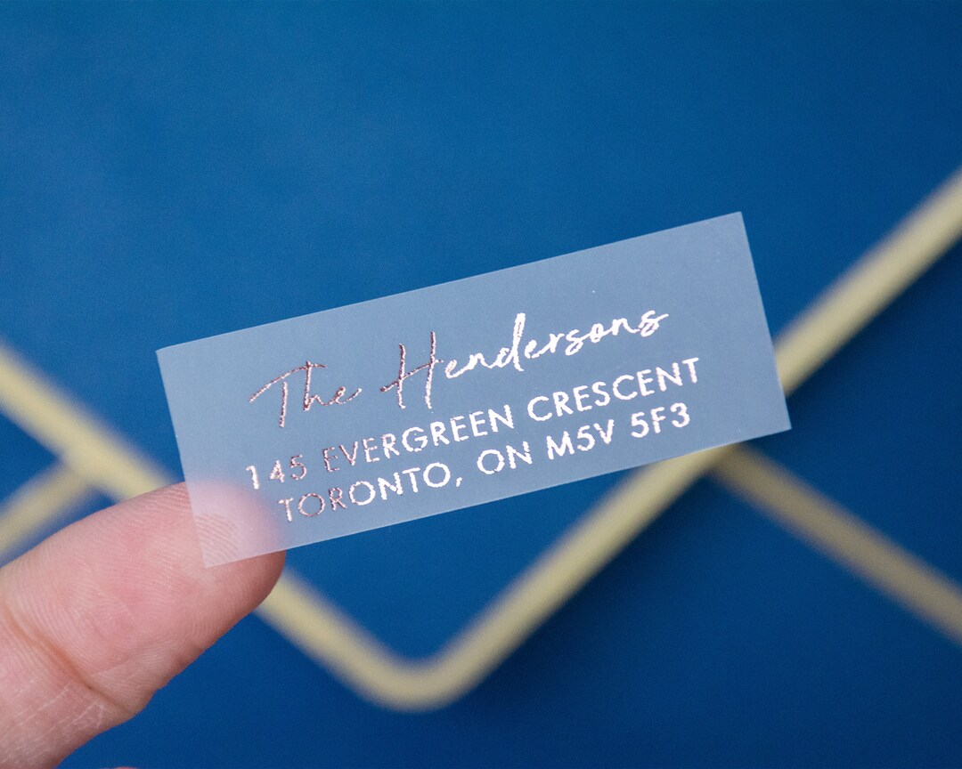 Sticker Label Address Cover 52 Custom Address Labels, Foil Stickers, Wedding Stickers, Return ...