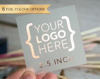 2.5" Small Business Stickers, Custom Branding Stickers, Foil Brand Labels, Gold Foil Label Entrepreneur Business Labels Marketing, Set of 12