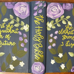 Hand Painted Bible, Hand Painted Journaling Bible-NIV, ESV, NKJV, Catholic, etc.
