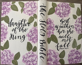 Hand Painted BIble, Hand Painted Journaling Bible- KJV, ESV, NIV, etc.