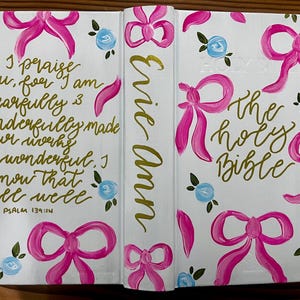 Hand Painted BIble, Hand Painted Journaling Bible- KJV, ESV, NIV, etc.