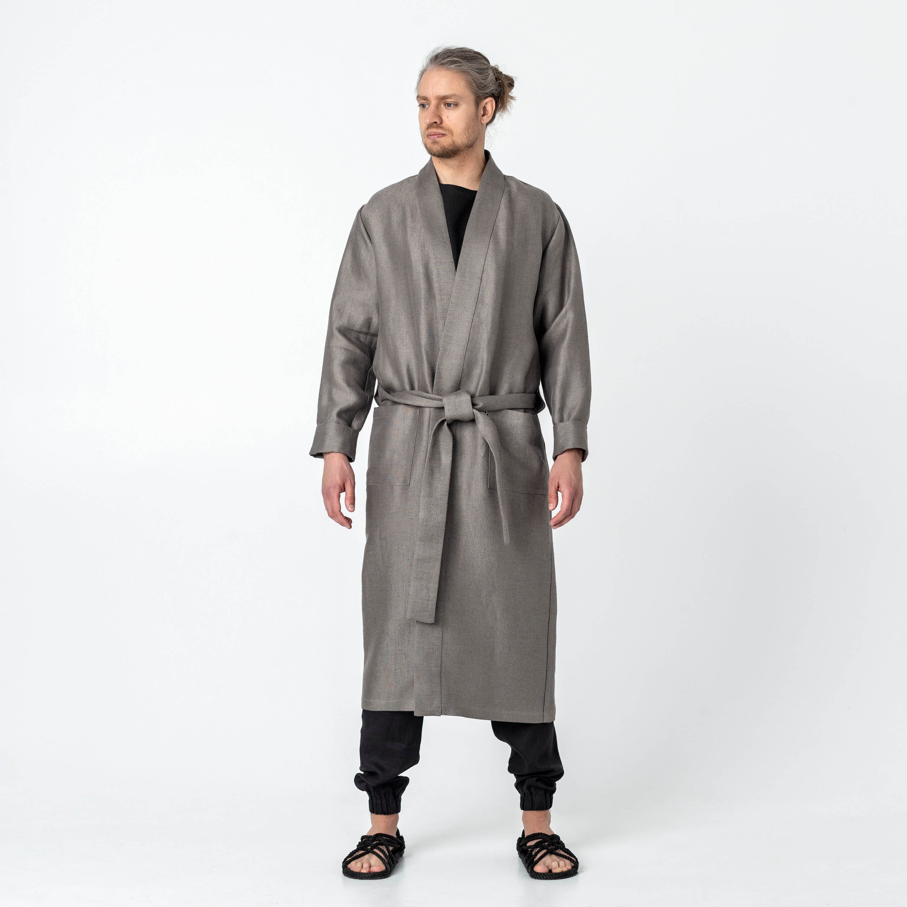 Linen Kimono Cardigan for Men Linen Cardigan Mens Cardigan Etsy