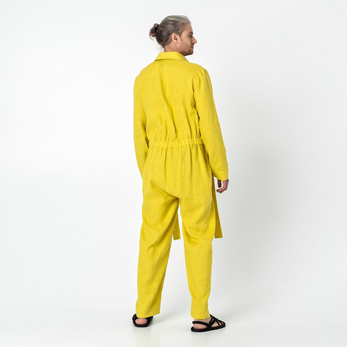 Mens Linen Jumpsuit Mens Overall Mens Romper Jumpsuit for Etsy