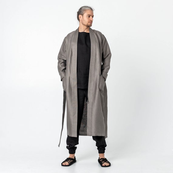 conservatief Ademen Vernauwd Linen Kimono Cardigan for Men Linen Cardigan Mens Cardigan - Etsy