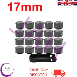 20X 17 mm ホイールナットボルトカバーキャップ、グレー、VW BMW Mercedes用、ユニバーサルアイテム