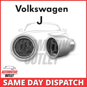 Master Locking Wheel-beveiligingsbout Sleutel antidiefstal voor VOLKSWAGEN-nummer 529, J
