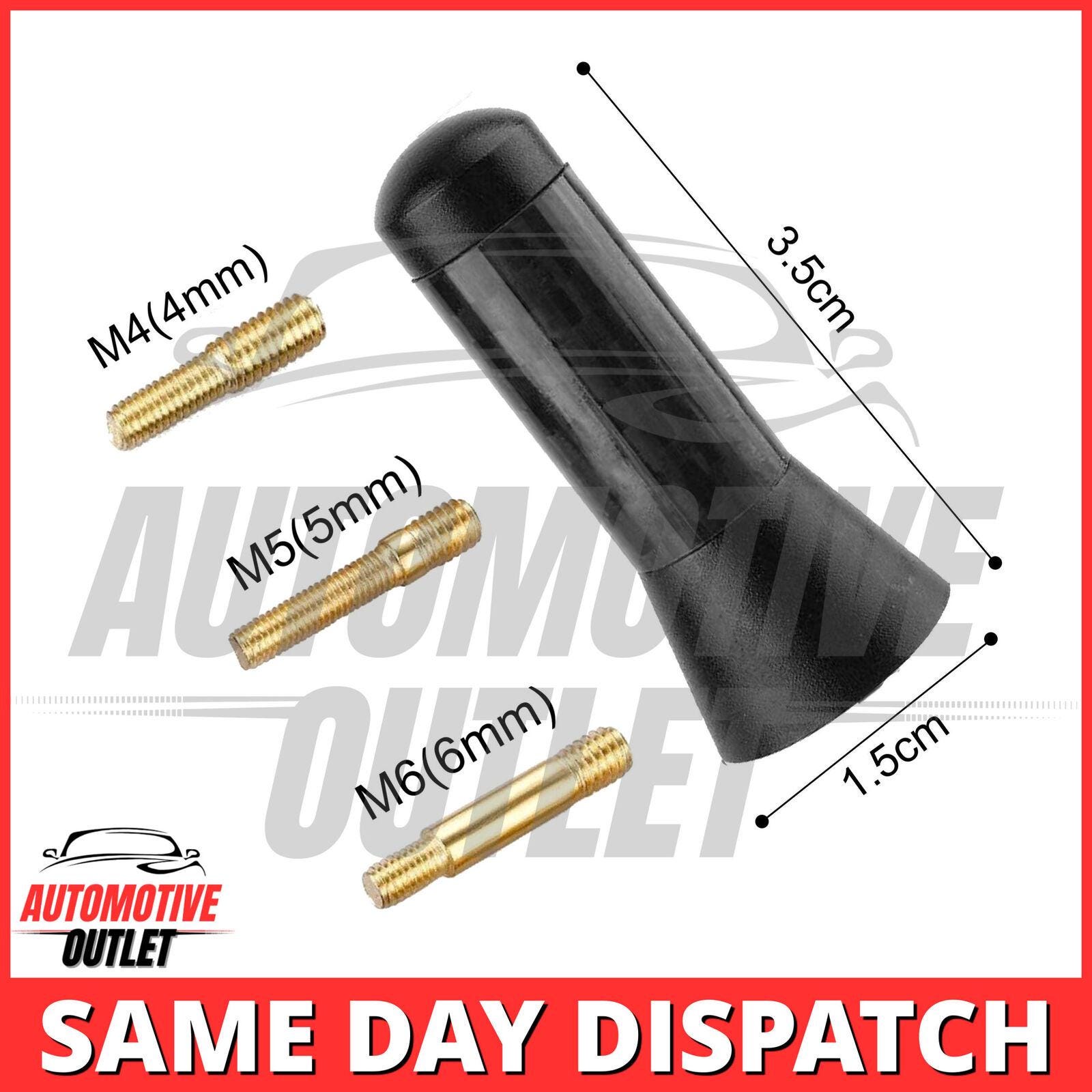 Stubby Short 35mm Car Aerial for BMW Z4 E85, E89, Z4m Roadster / Coupe