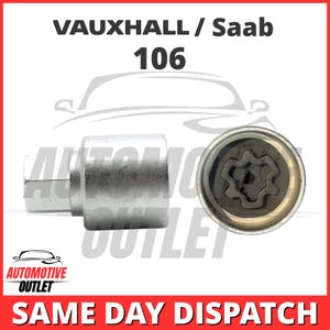 Master Locking Wheel Beveiligingsmoerboutverwijderingssleutel 106 Fer1712 voor Opel Saab