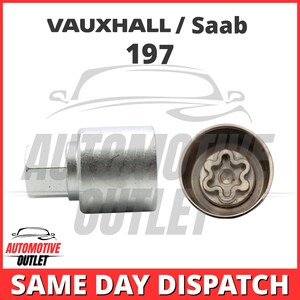 Master Locking Wheel Beveiligingsmoerboutverwijderaar Sleuteldop 197t voor Opel Saab