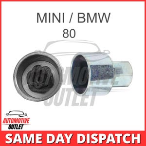 Vergrendelbare wielmoer Hoofdbout Veiligheidssleutel nummer 80, dopsleutel 17 mm voor MINI