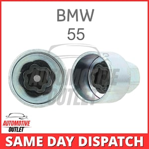 Vergrendelbare wielmoer Hoofdbout veiligheidssleutel nummer 55, 17 mm dop voor BMW