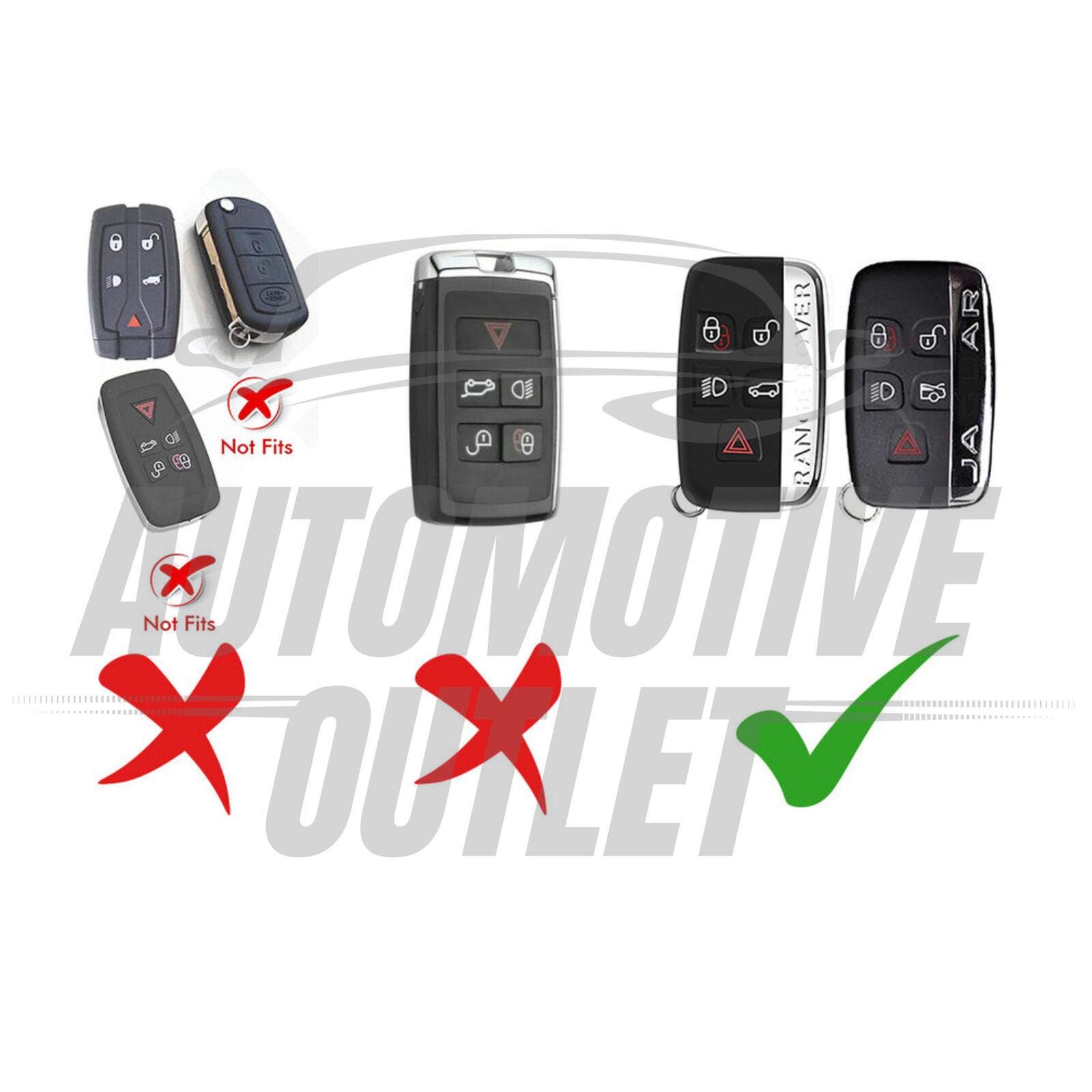 Range Rover Accessories 5-Button Car For Range Rover Sport, Evoque, Discovery 4, Jaguar XE XJ XF - Replacement Case Only Key Fob Shell