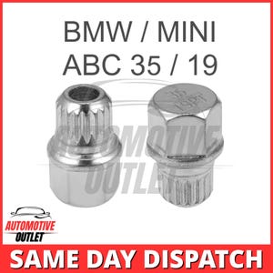 Master Locking Wielmoer Beveiligingssleutel Abc 35/19 Spline Bout Ribben voor BMW Mini
