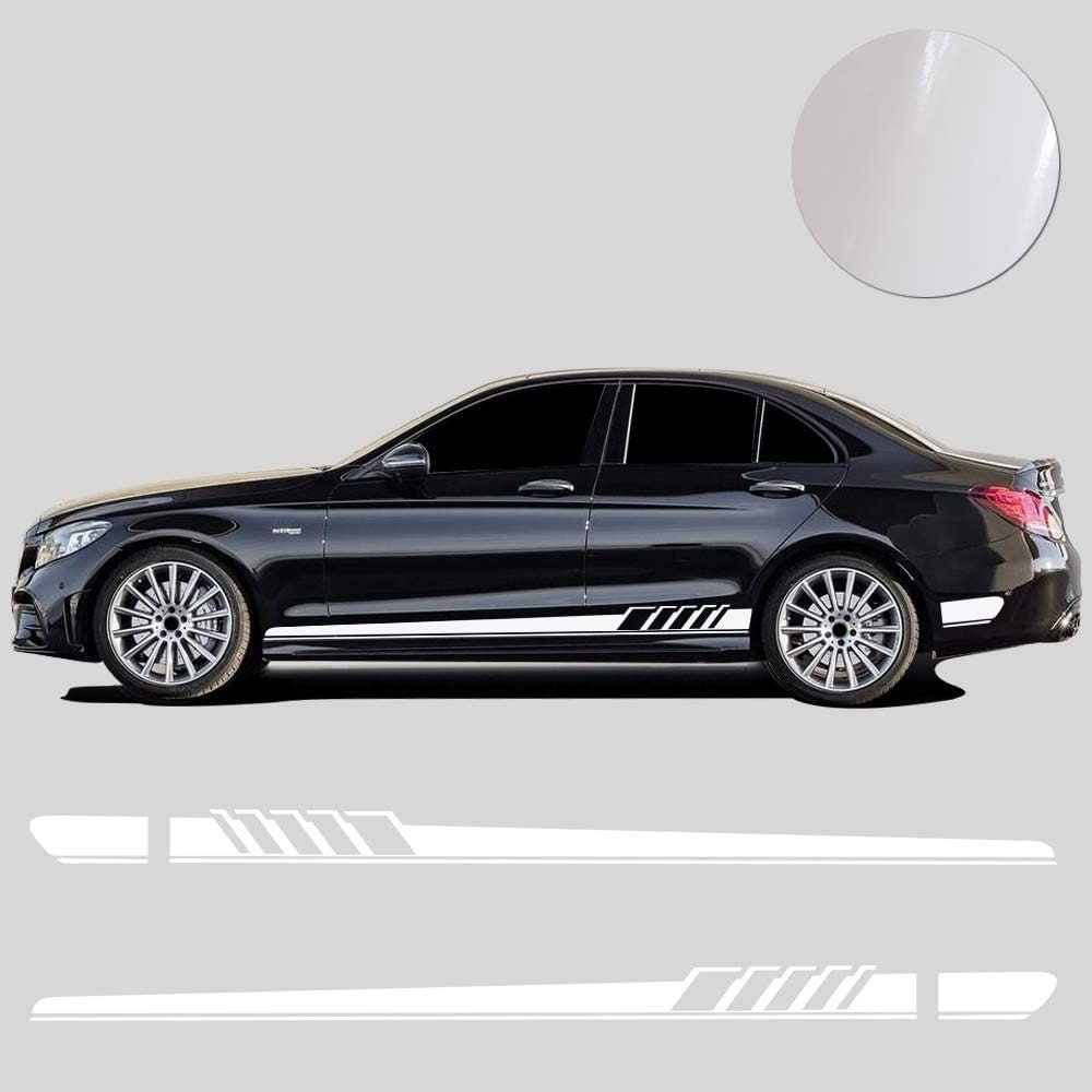 TGHYJU Side Skirt Car Sticker Decal Car Side Door Sticker, for Mercedes  Benz A Class A45 Amg W176 A35 W177 V177 X117 A250 A180, Car Door Side  Stripes