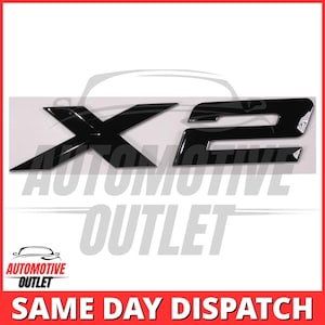 X2 Lettering Rear Boot Lid Trunk Badge Emblem for BMW XDRIVE Series, Gloss Black