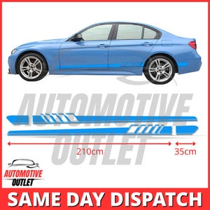 2PCS Side Skirt AMG Edition Car Sticker for MERCEDES-Benz C-Class, Blue UK