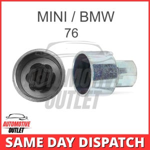 Vergrendelbare wielmoer Hoofdbout Veiligheidssleutel nummer 76, dopsleutel 17 mm voor MINI