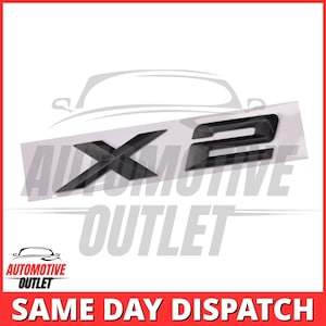 X2 Lettering Rear Boot Lid Trunk Badge Emblem for BMW XDRIVE Series, Matt Black