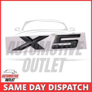 X5 Lettering Rear Boot Lid Trunk Badge Emblem for BMW XDRIVE Series, Matt Black