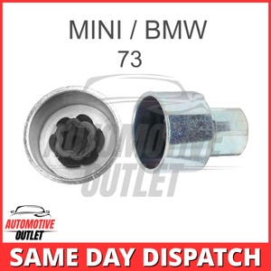 Vergrendelbare wielmoer Hoofdbout Veiligheidssleutelnummer 73, dopsleutel 17 mm voor MINI