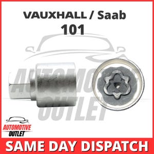 Master Locking Wheel-sleutel voor het verwijderen van moerbouten 101fer 1702 voor Opel Saab