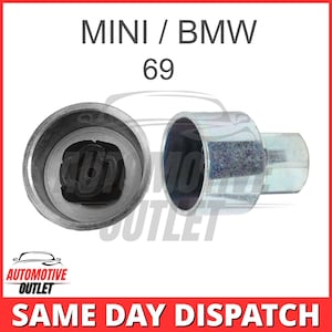 Vergrendelbare wielmoer Hoofdbout Veiligheidssleutel nummer 69, dopsleutel 17 mm voor MINI