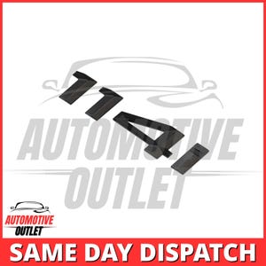 114i Lettering Rear Boot Lid Trunk Badge Emblem for BMW 1 Series, Matt Black