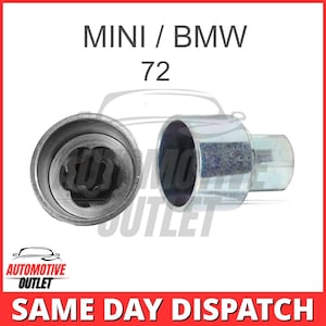 Vergrendelbare wielmoer Hoofdbout Veiligheidssleutelnummer 72, dopsleutel 17 mm voor MINI