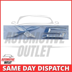 X5 Lettering Rear Boot Lid Trunk Badge Emblem for BMW XDRIVE Series, Chrome