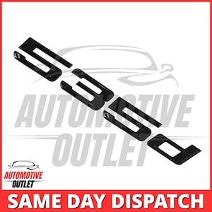 535d Lettering Rear Boot Lid Trunk Badge Emblem for BMW 5 Series, Gloss Black