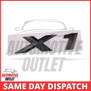 X1 Lettering Rear Boot Lid Trunk Badge Emblem for BMW XDRIVE Series, Matt Black