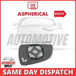 Right Off Driver Side Wing Mirror Glass for Vauxhall Astra H 2009-2010 Heated