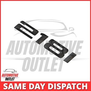 218i Lettering Rear Boot Lid Trunk Badge Emblem for BMW 2 Series, Matt Black