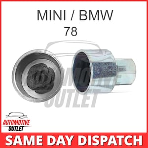 Vergrendelbare wielmoer Hoofdbout Veiligheidssleutelnummer 78, dopsleutel 17 mm voor MINI