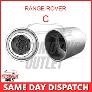 Master Locking Wheel-beveiligingsbout Sleutel Letter C voor Land / Range Rover Discovery