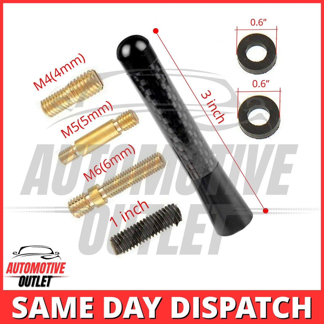 Stubby Short 80mm Carbon Fibre Bee-string Car Aerial for Mini R59 ...