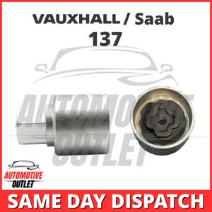 Master Locking Wheel Beveiligingsmoerboutverwijderaar Sleuteldop 137 voor Opel Saab