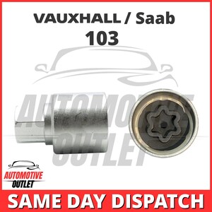 Master Locking Wheel Beveiligingsmoerboutverwijderingssleutel 103 Fer1706 voor Opel Saab