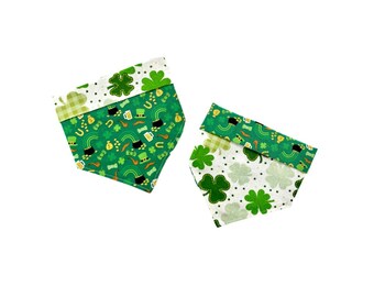 St Patrick’s Dog Bandana / Green Bandana / Clover Bandana / Lucky Bandana / Dog Sailor Bow / St Patty’s Bandana / Pet Bandana / Pet Bows