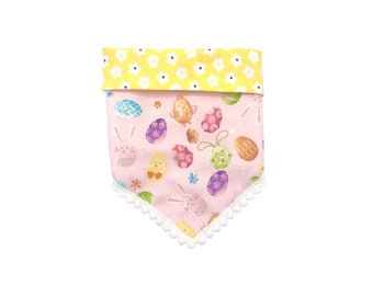 Pink Easter Egg Bandana / Easter Bandana / Spring Dog Bandana / Dog Bandana