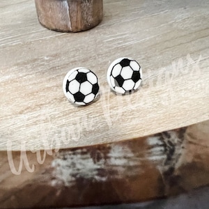 Soccer ball earrings, Soccer Stud Earrings, Soccer season, Soccer earrings, Soccer Mom, Soccer gifts, Sports Earrings, Soccer Accessories