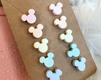 Mouse Ear Stud Earrings , Stud Earrings, Vacation Earring Studs , Pastel Earrings, More colors available