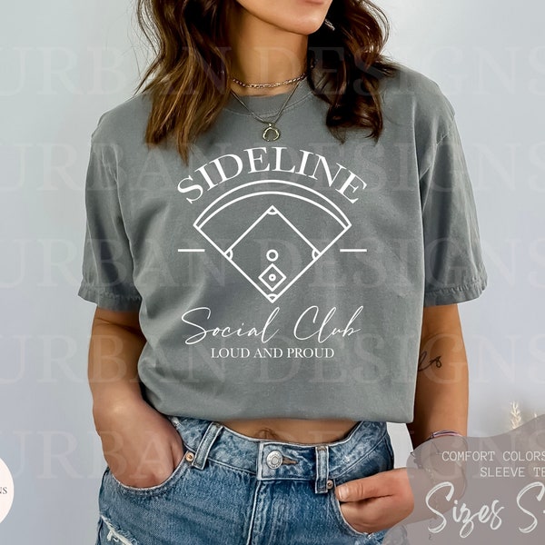 Sideline Social Club, Baseball shirt for her, Baseball season, Baseball Mom, Baseball gift, Baseball Apparel, Baseball Tee for her, Baseball