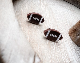 Football Stud Earrings for her, Football season, Football earrings, Football Mom, Football gifts, Sport Earrings, Football fan