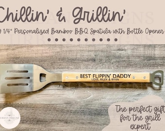 Personalized BBQ Spatula, Fathers Day Gift, Grandpa Gift, Grilling Tool, Personalized BBQ, Gifts for Him, Gift for Dad, Custom Engraved