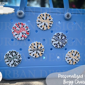 Cheer Bogg Bag Charm Personalized, Bogg Bit, Custom Cheerleader Bogg Charm, Cheer Mom, Cheer Accessories,  Personalized Bag Charm, Cheer Era