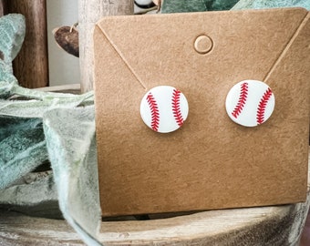 Baseball Stud Earrings for her, Baseball season, Baseball earrings, Baseball Mom, Baseball gifts, Sport Earrings, Baseball fan